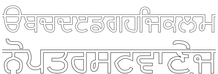 Bulara Thin Border Outline Font LOWERCASE