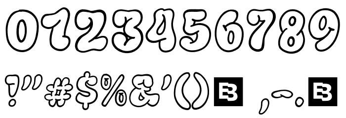 Bulbear Line Regular Font OTHER CHARS