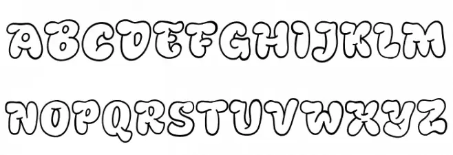 Bulbear Line Regular Font Litere mici