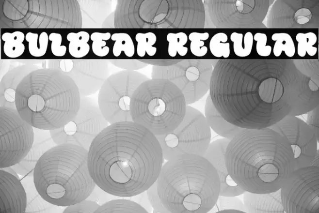 Bulbear Regular Font examples