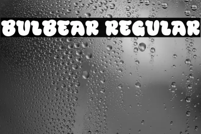 Bulbear Regular Font examples