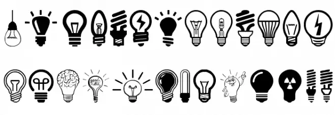 Bulbs Font Litere mari