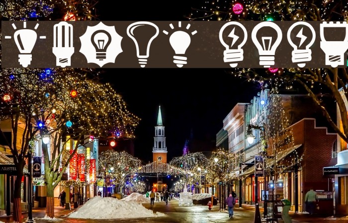 Bulbs Font examples