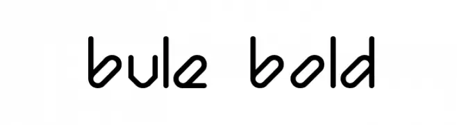 Bule Bold  Descarca Fonturi Gratis