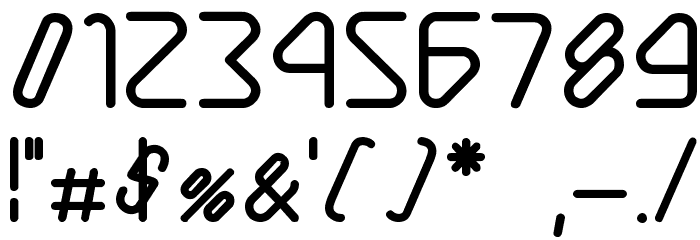 Bule Bold Font OTHER CHARS