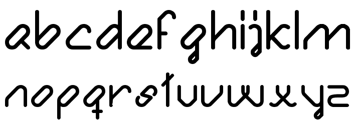 Bule Bold Font LOWERCASE