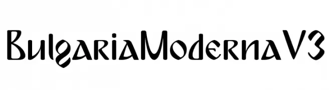 BulgariaModernaV3  Frei Schriftart Herunterladen