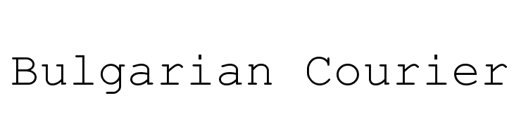 Bulgarian Courier Font