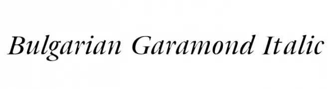Bulgarian Garamond Italic  Fuentes Gratis Descargar