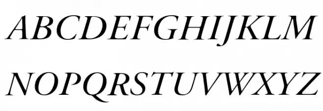 Bulgarian Garamond Italic フォント 大文字