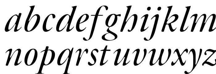 Bulgarian Garamond Italic Font LOWERCASE
