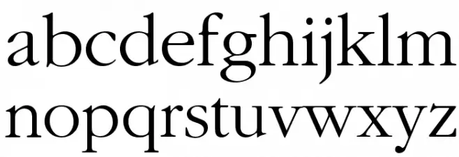 Bulgarian Garamond フォント 小文字