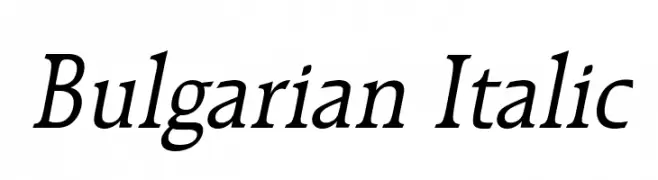 Bulgarian Italic  Descarca Fonturi Gratis