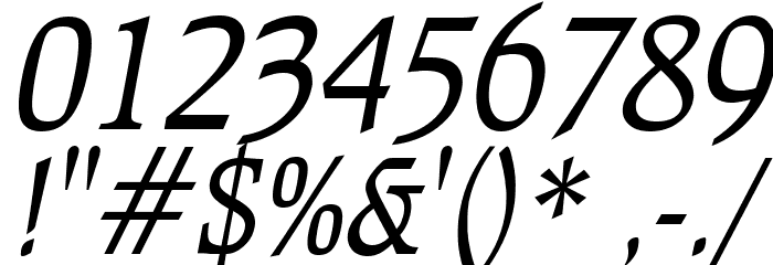 Bulgarian Italic Font OTHER CHARS