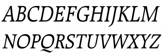 Bulgarian Italic Fonte MAIÚSCULAS