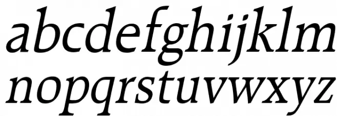 Bulgarian Italic Caratteri MINUSCOLO