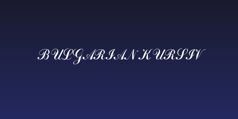 Bulgarian Kursiv Social Header