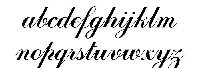 Bulgarian Kursiv Font LOWERCASE