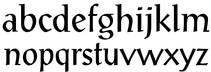 Bulgarian Palatia Font LOWERCASE