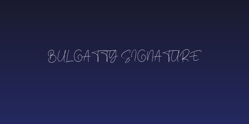 Bulgatty Signature Social Header