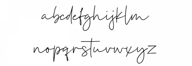 Bulgatty Signature Caratteri MINUSCOLO