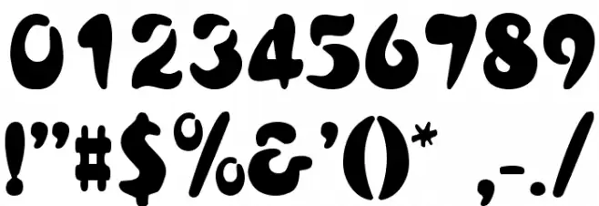 Bulge Normal フォント その他の文字