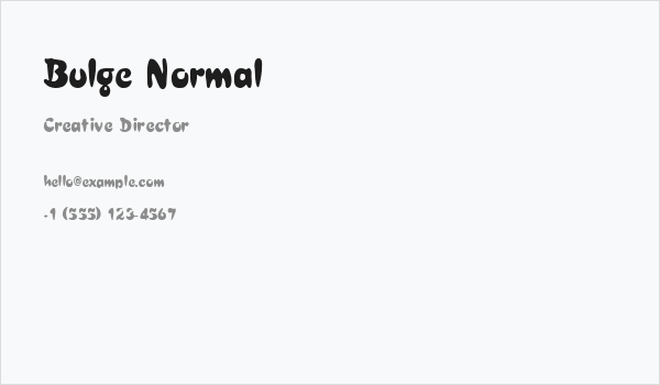 Bulge Normal Business Card