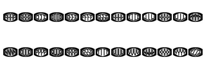 Bulged Monogram Flat Regular Font OTHER CHARS