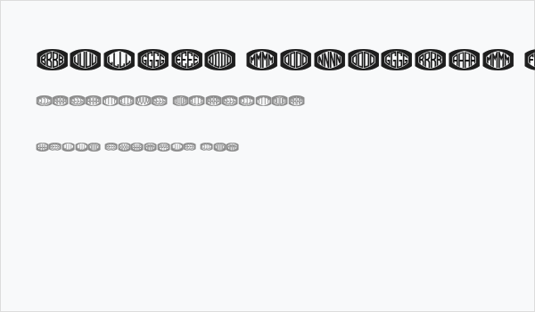 Bulged Monogram Flat Regular Business Card