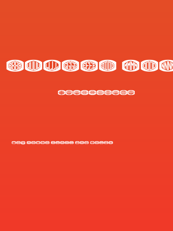 Bulged Monogram Flat Regular Poster