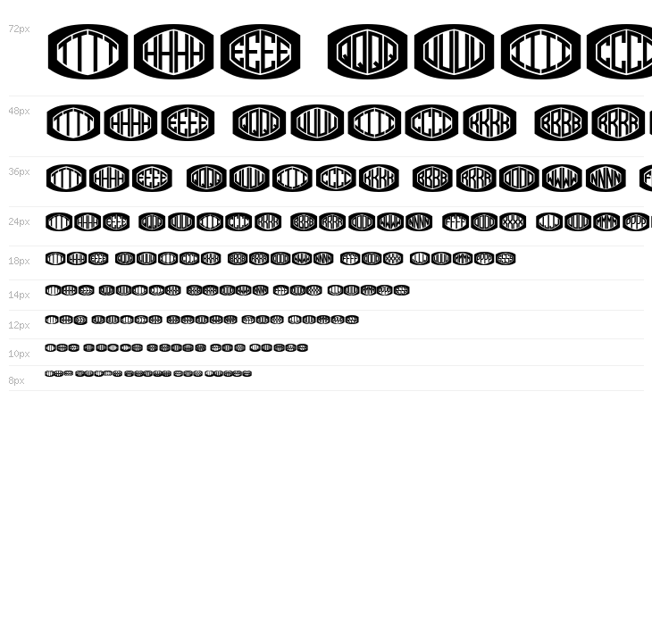 Bulged Monogram Flat Regular Waterfall