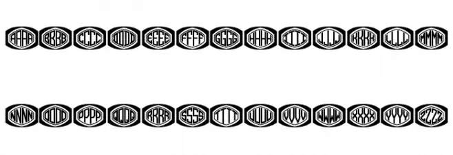 Bulged Monogram Stylish Flat Regular Font OTHER CHARS