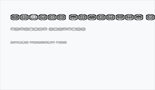 Bulged Monogram Stylish Flat Regular Business Card