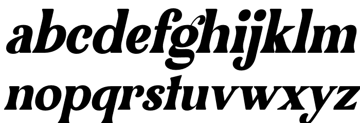 Bulgeria Italic Font LOWERCASE