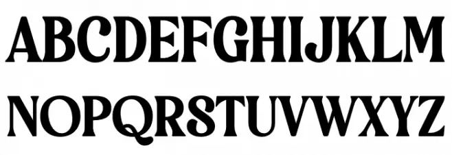 Bulgeria Schriftart Groß