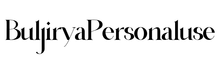 Buljirya Personal use  Free Fonts Download