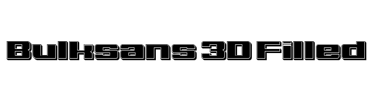 Bulksans 3D Filled  नि: शुल्क फ़ॉन्ट्स डाउनलोड