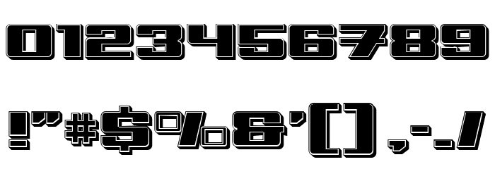 Bulksans 3D Filled Font OTHER CHARS