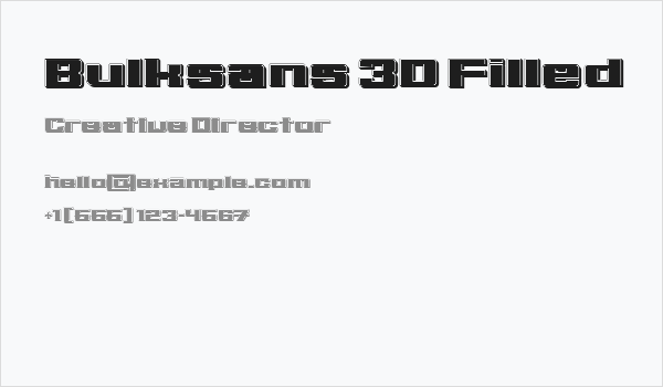 Bulksans 3D Filled Business Card