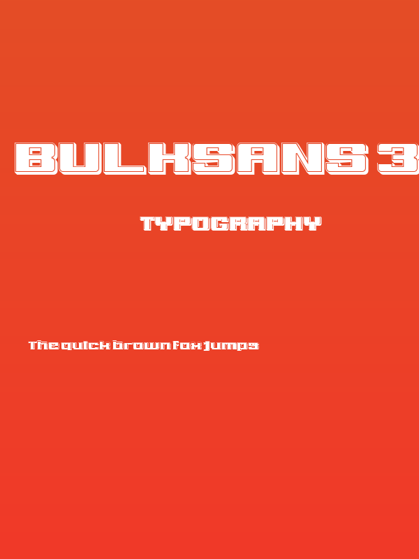 Bulksans 3D Filled Poster