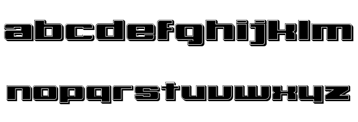 Bulksans 3D Filled Font LOWERCASE