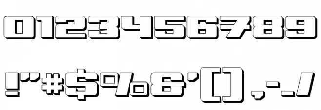 Bulksans 3D Font Alte caractere