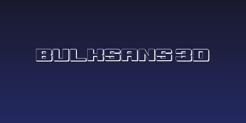 Bulksans 3D Social Header