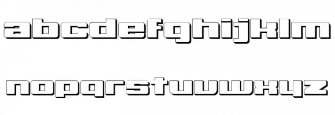 Bulksans 3D Font Litere mici