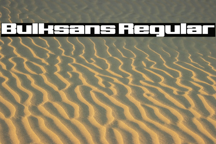 Bulksans Regular Example 1