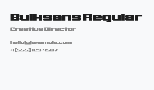 Bulksans Regular Business Card