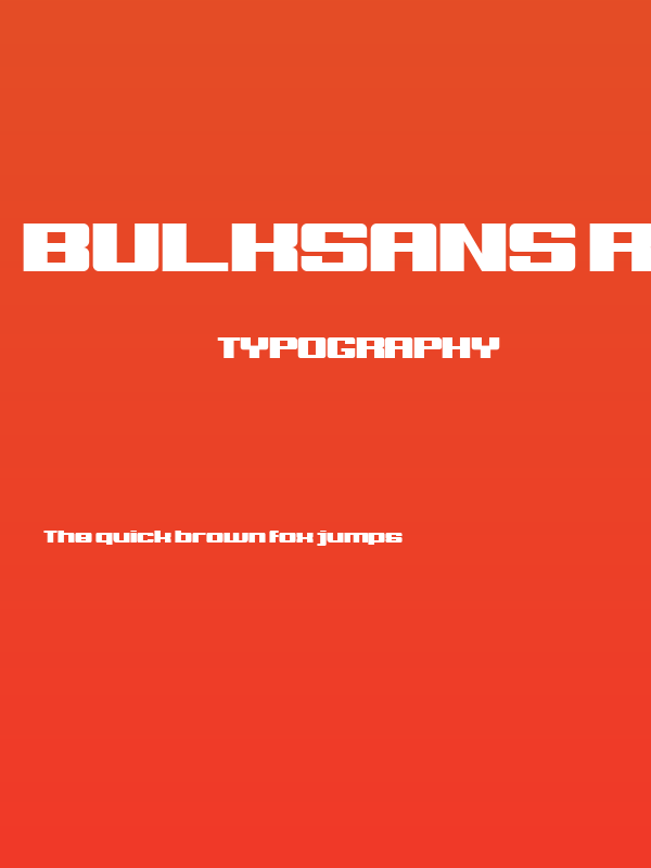 Bulksans Regular Poster