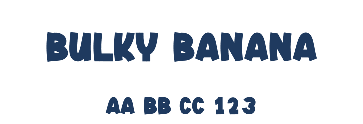 Bulky Banana Font Preview