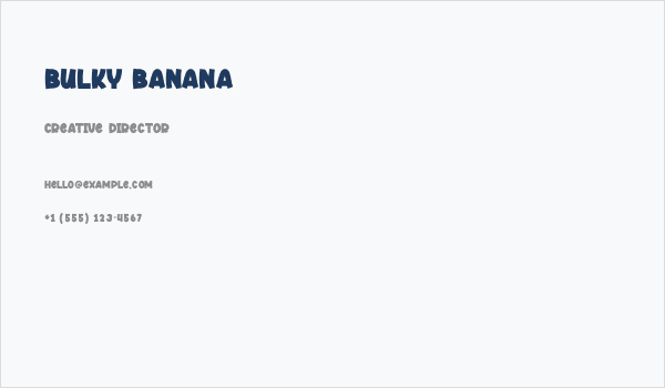 Bulky Banana Business Card