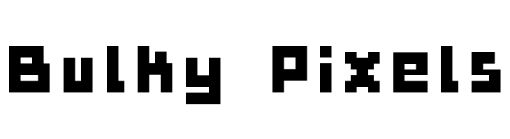 Bulky Pixels  font caratteri gratis
